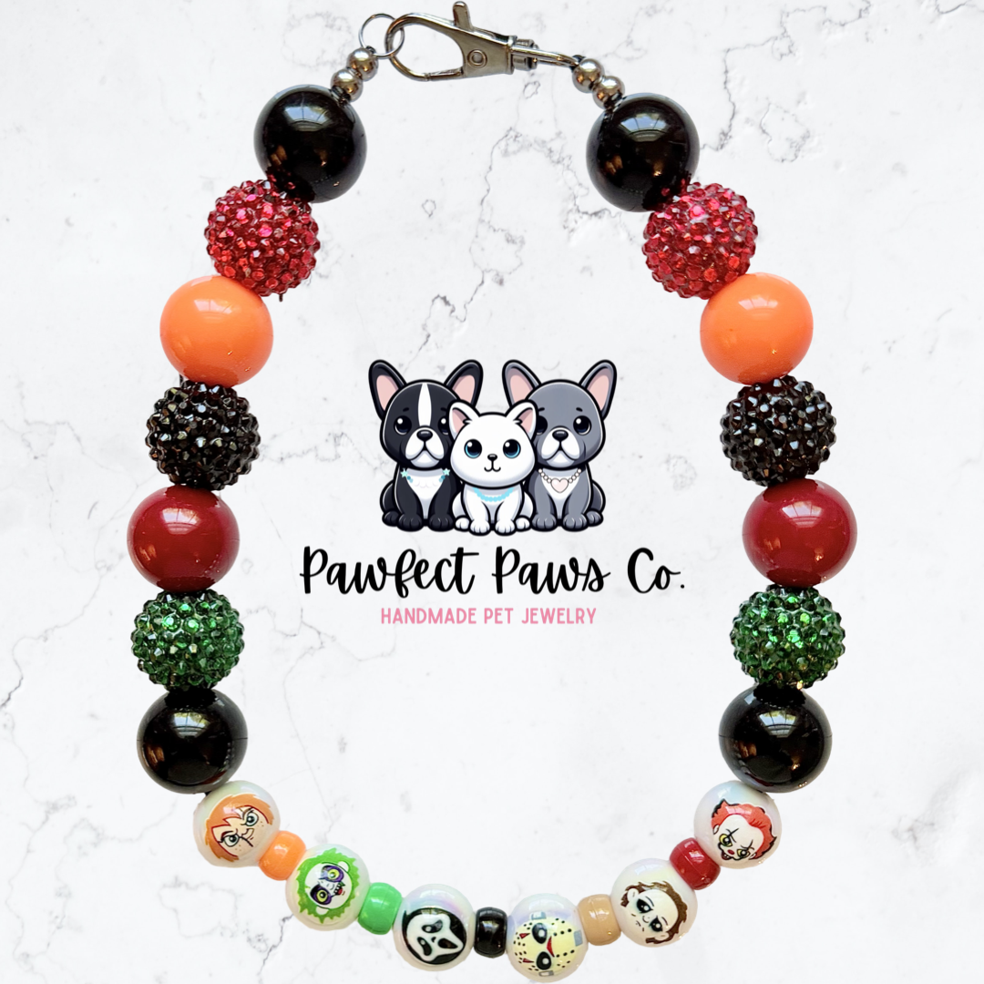 Thriller* Halloween Movie Custom Beaded Dog/Cat Necklace!