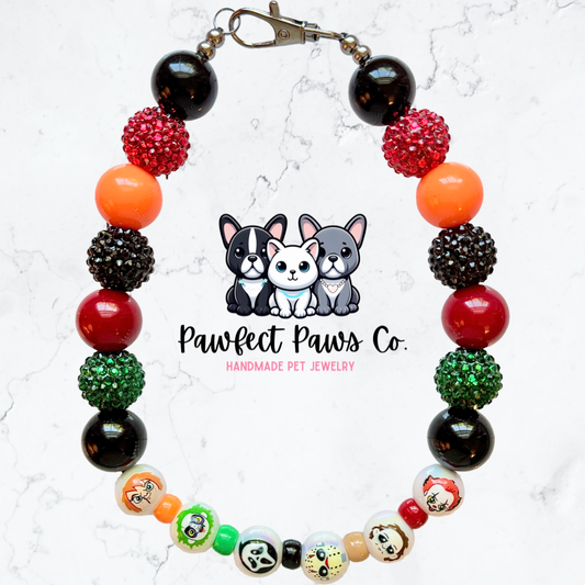 Thriller* Halloween Movie Custom Beaded Dog/Cat Necklace!