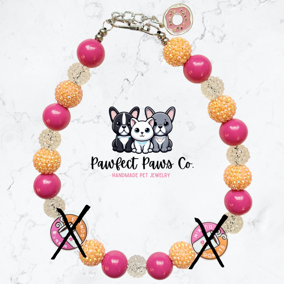 Dunkin Date* Custom Beaded Dog/Cat Collar Necklace!