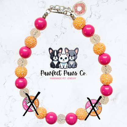 Dunkin Date* Custom Beaded Dog/Cat Collar Necklace!