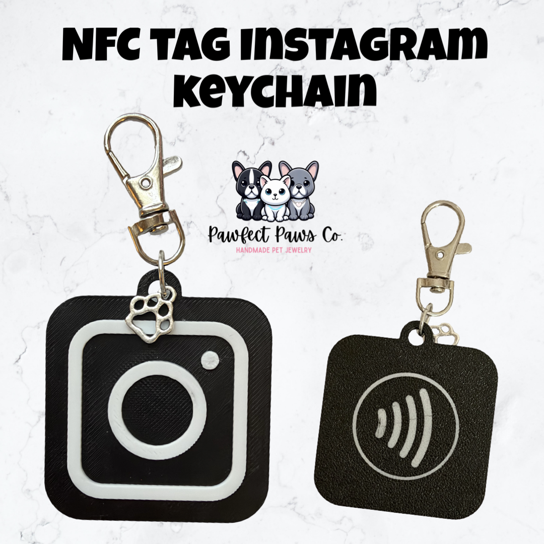 NFC Instagram Handle Keychain