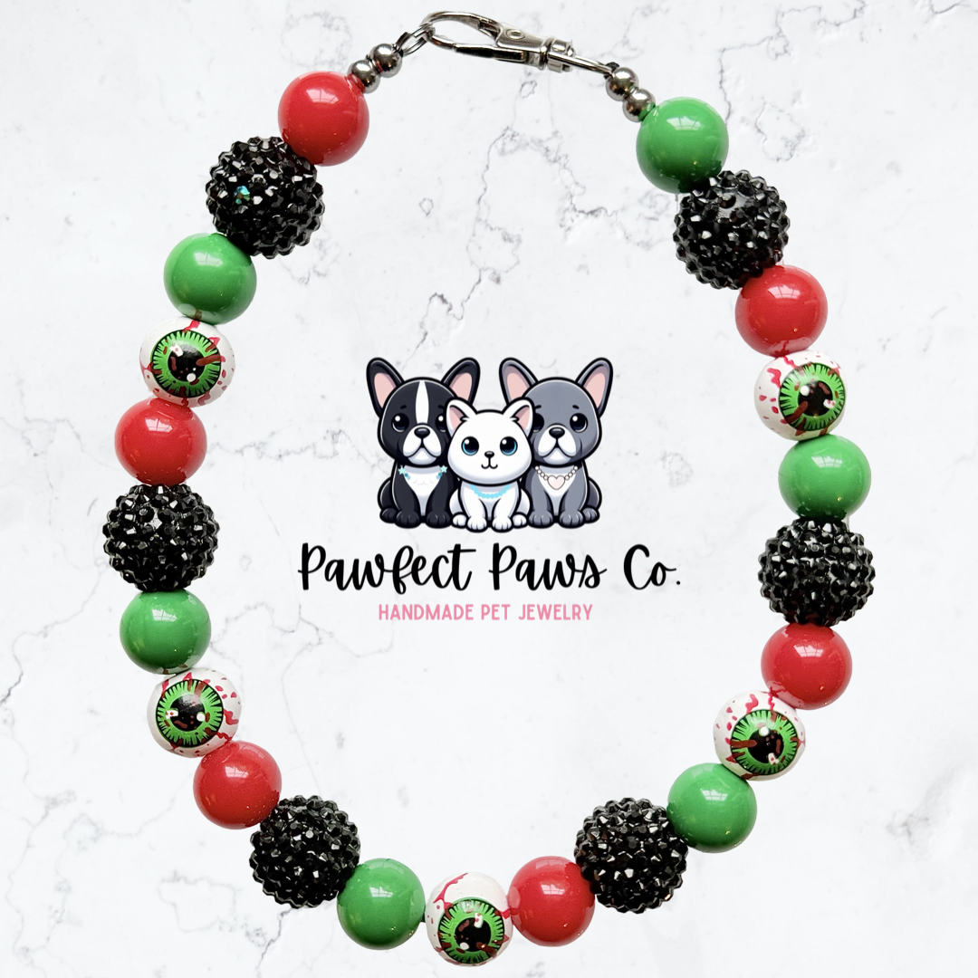 Eyes on You!* Beaded Dog/Cat Collar Necklace!