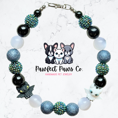 Eternal Fury Flames* Dragon Toothless & Light Fury Custom Beaded Dog/Cat Necklace!