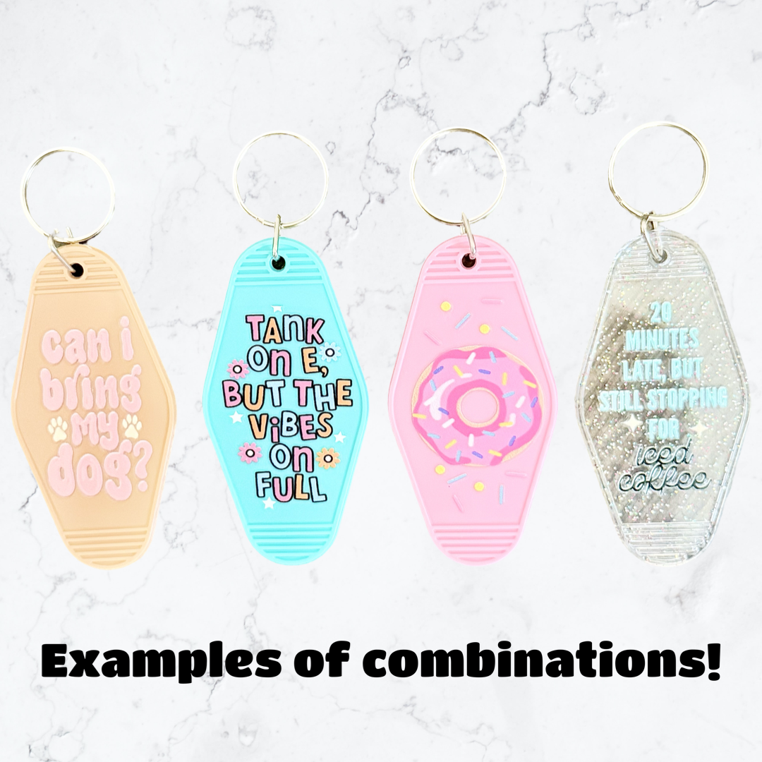 Cute & Fun Customizable Motel Keychain!