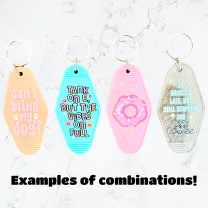 Cute & Fun Customizable Motel Keychain!