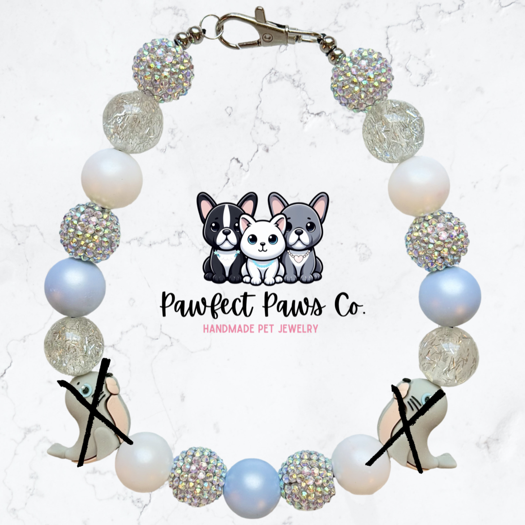 Beach Bum* Custom Sparkle Beaded Dog/Cat Collar Necklace!
