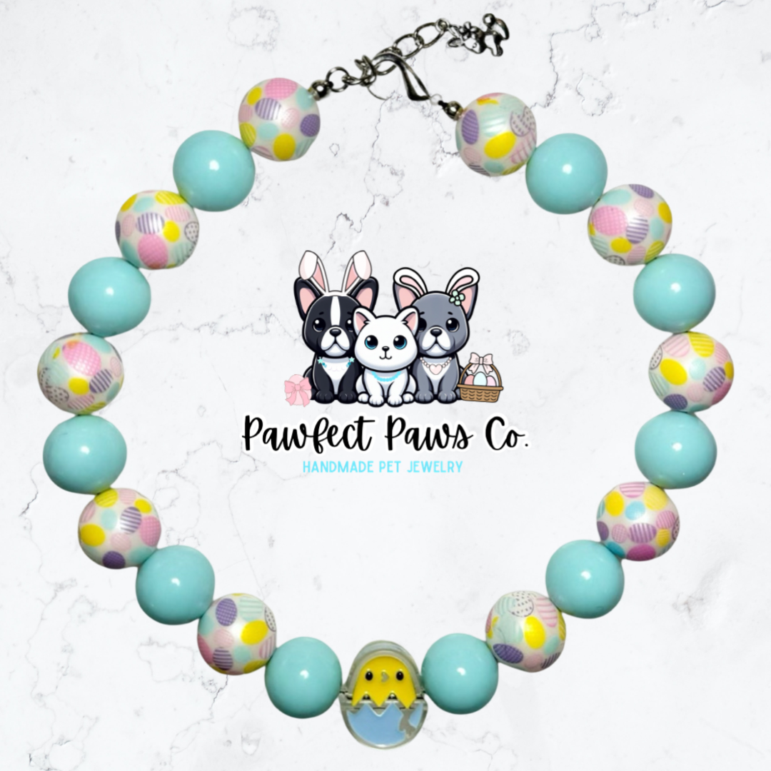 EGGstra Cute* Custom Beaded Dog/Cat Collar Necklace!