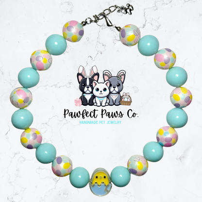 EGGstra Cute* Custom Beaded Dog/Cat Collar Necklace!