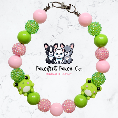 Leap into Summer* Custom Sparkle Beaded Dog/Cat Collar Necklace!
