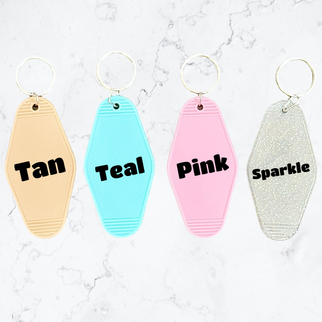 Cute & Fun Customizable Motel Keychain!