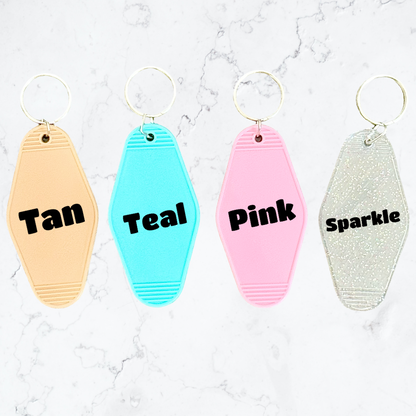 Cute & Fun Customizable Motel Keychain!