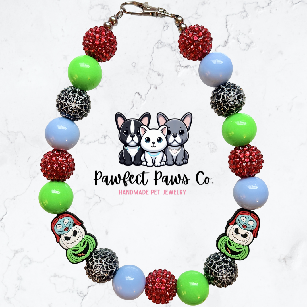 Pumpkin Nightmare* Halloween Custom Beaded Dog/Cat Necklace!