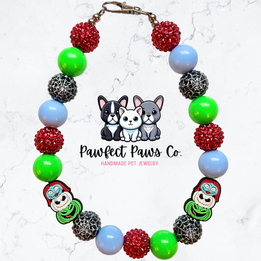 Pumpkin Nightmare* Halloween Custom Beaded Dog/Cat Necklace!