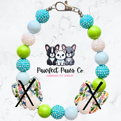 Ocean Furiends* Tropical Sparkle Custom Beaded Dog/Cat Necklace!