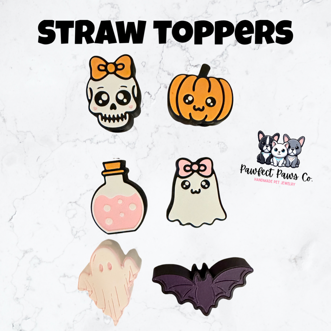 Halloween Tumbler Straw Toppers!