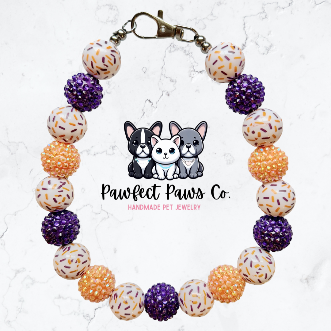 Spooky Sprinkles* Halloween Beaded Dog/Cat Collar Necklace!