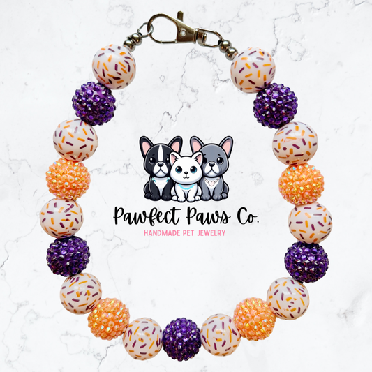 Spooky Sprinkles* Halloween Beaded Dog/Cat Collar Necklace!