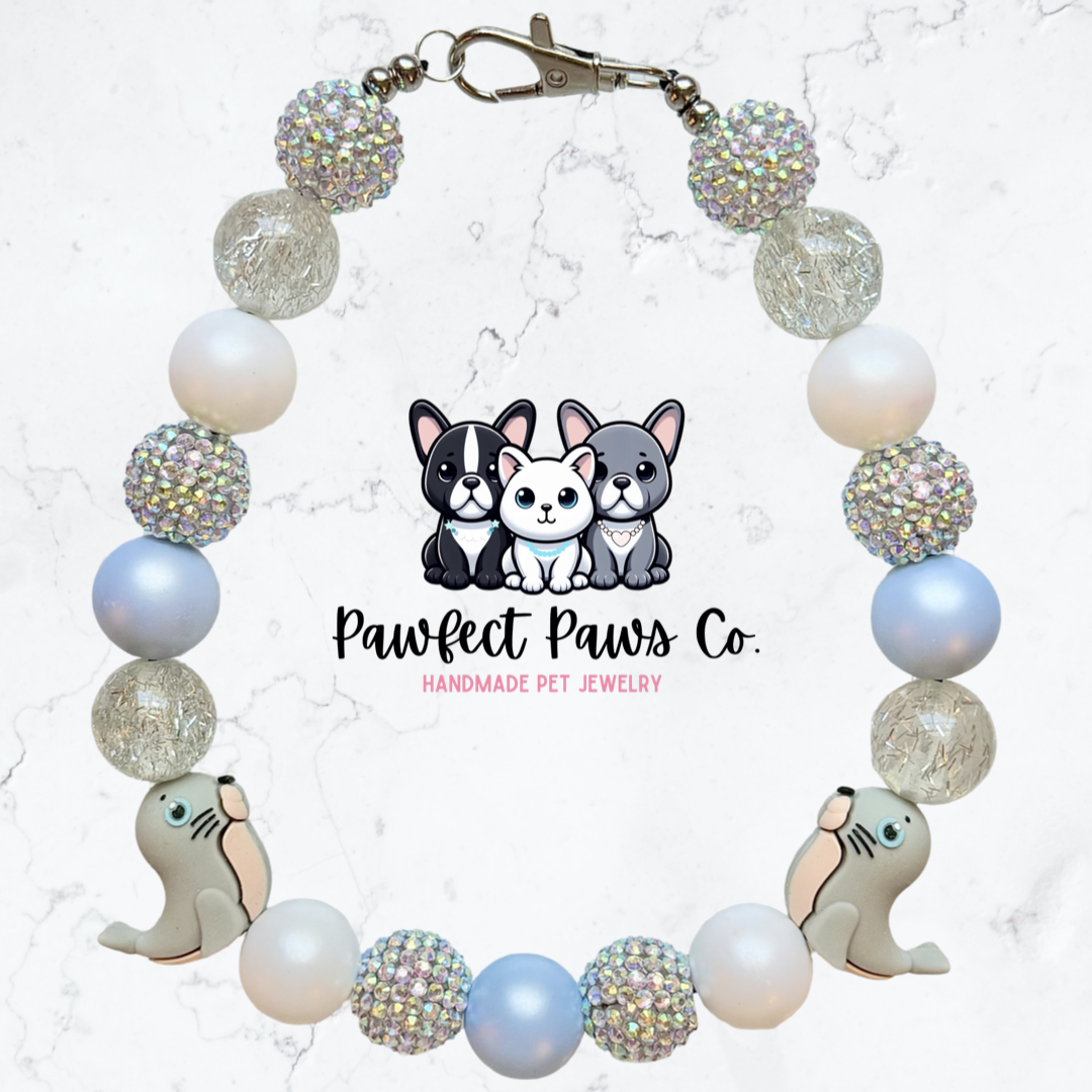 Beach Bum* Custom Sparkle Beaded Dog/Cat Collar Necklace!