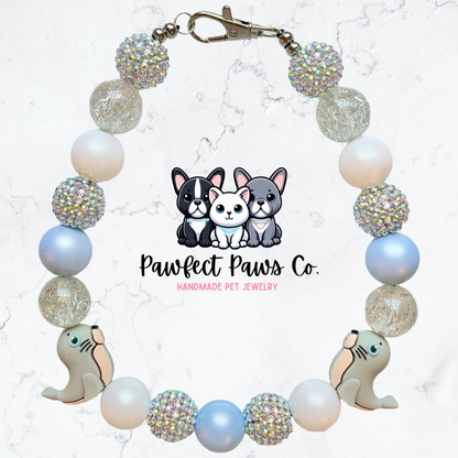 Beach Bum* Custom Sparkle Beaded Dog/Cat Collar Necklace!