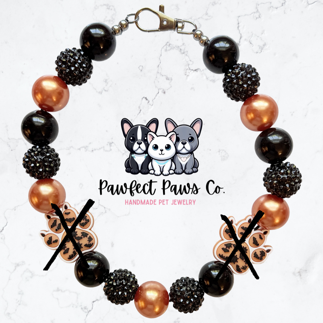 Spooky Paws* Halloween Custom Beaded Dog/Cat Necklace!