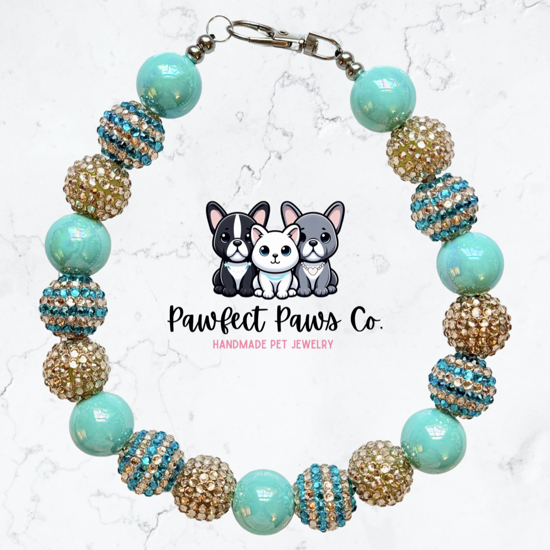 Tide Chaser* Custom Sparkle Beaded Dog/Cat Necklace!