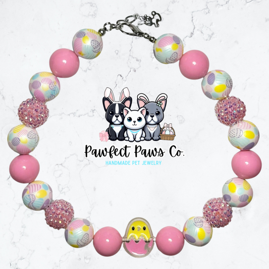 So EGGstra* Beaded Dog/Cat Collar Necklace!