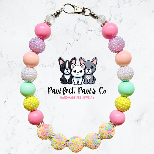 Dazzle Me Daisy* Flower Luxury Sparkle Custom Beaded Dog/Cat Collar Necklace!