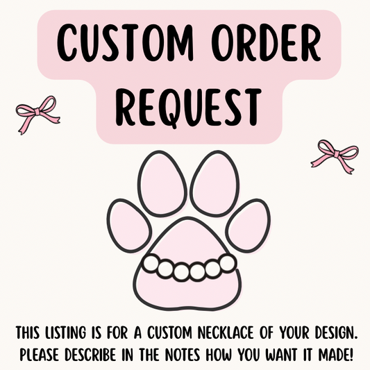 ¡Solicitud de pedido personalizado! ¡Collar con cuentas para perro o gato!