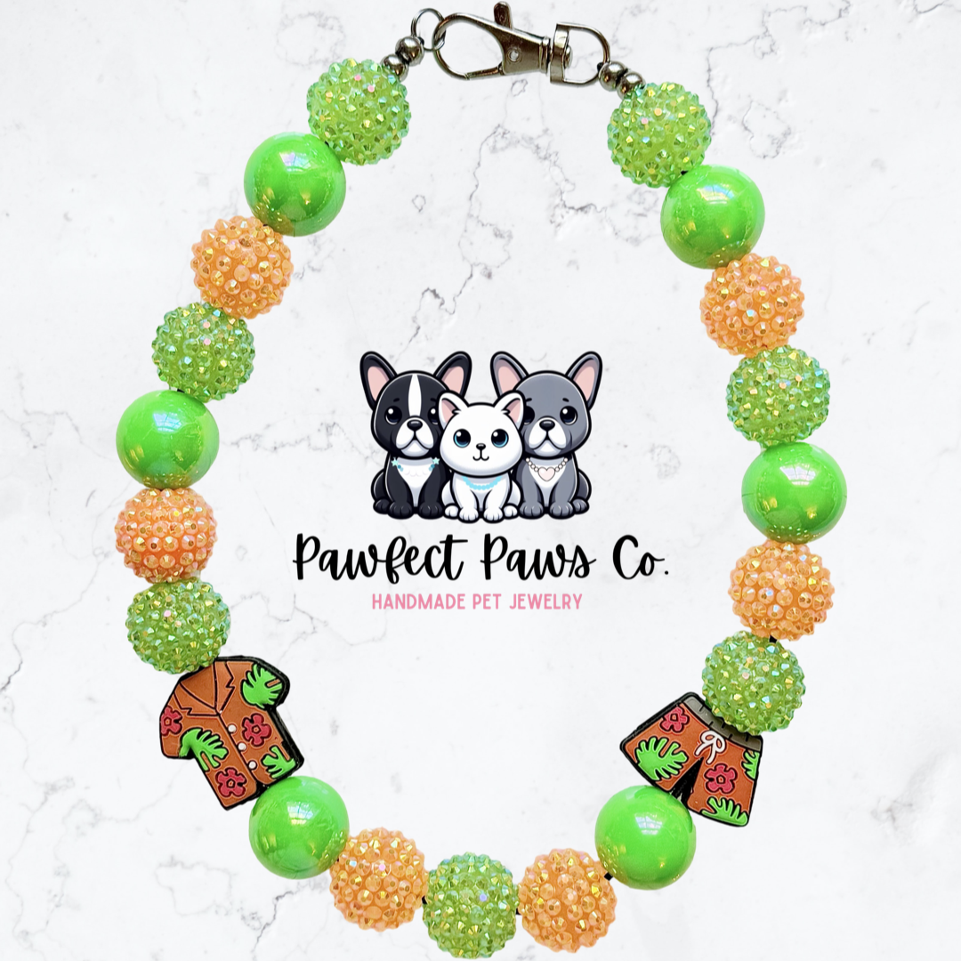 Vacation Mode* Custom Sparkle Beaded Dog/Cat Collar Necklace!