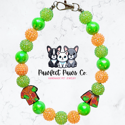 Vacation Mode* Custom Sparkle Beaded Dog/Cat Collar Necklace!