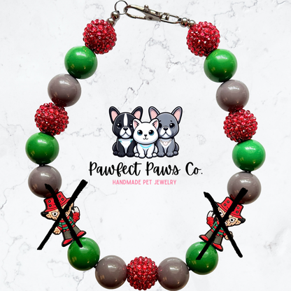 Freddy* Halloween Horror Movie Custom Beaded Dog/Cat Necklace!
