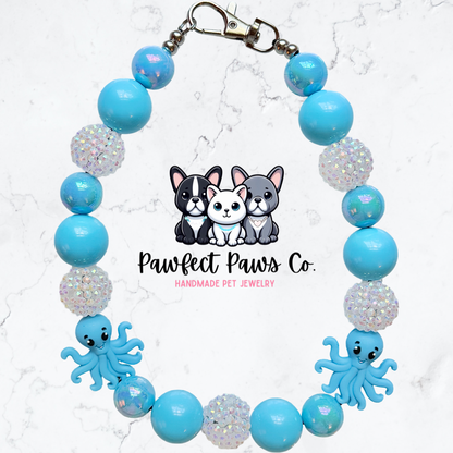 Kraken Kiss* Custom Sparkle Beaded Dog/Cat Collar Necklace!