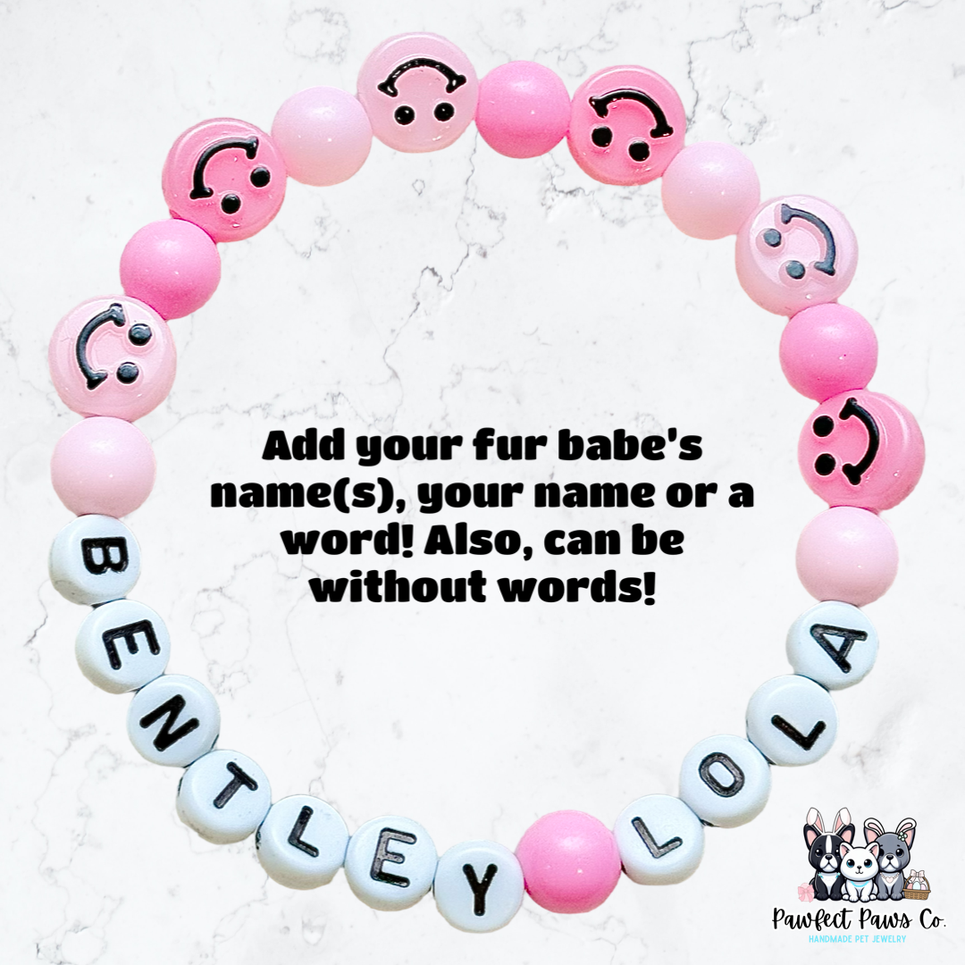 Dog/Cat Mom Name or Word Beaded Bracelet!
