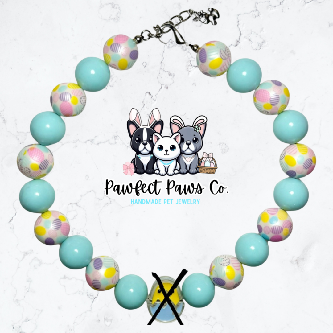 EGGstra Cute* Custom Beaded Dog/Cat Collar Necklace!