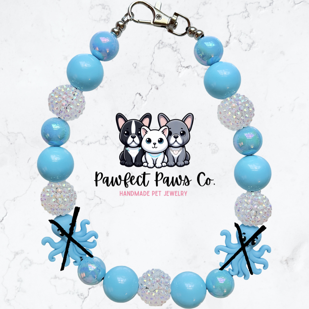 Kraken Kiss* Custom Sparkle Beaded Dog/Cat Collar Necklace!