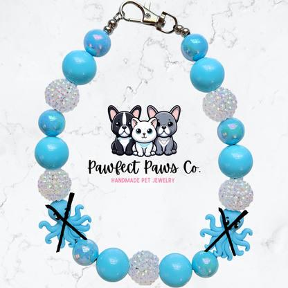 Kraken Kiss* Custom Sparkle Beaded Dog/Cat Collar Necklace!