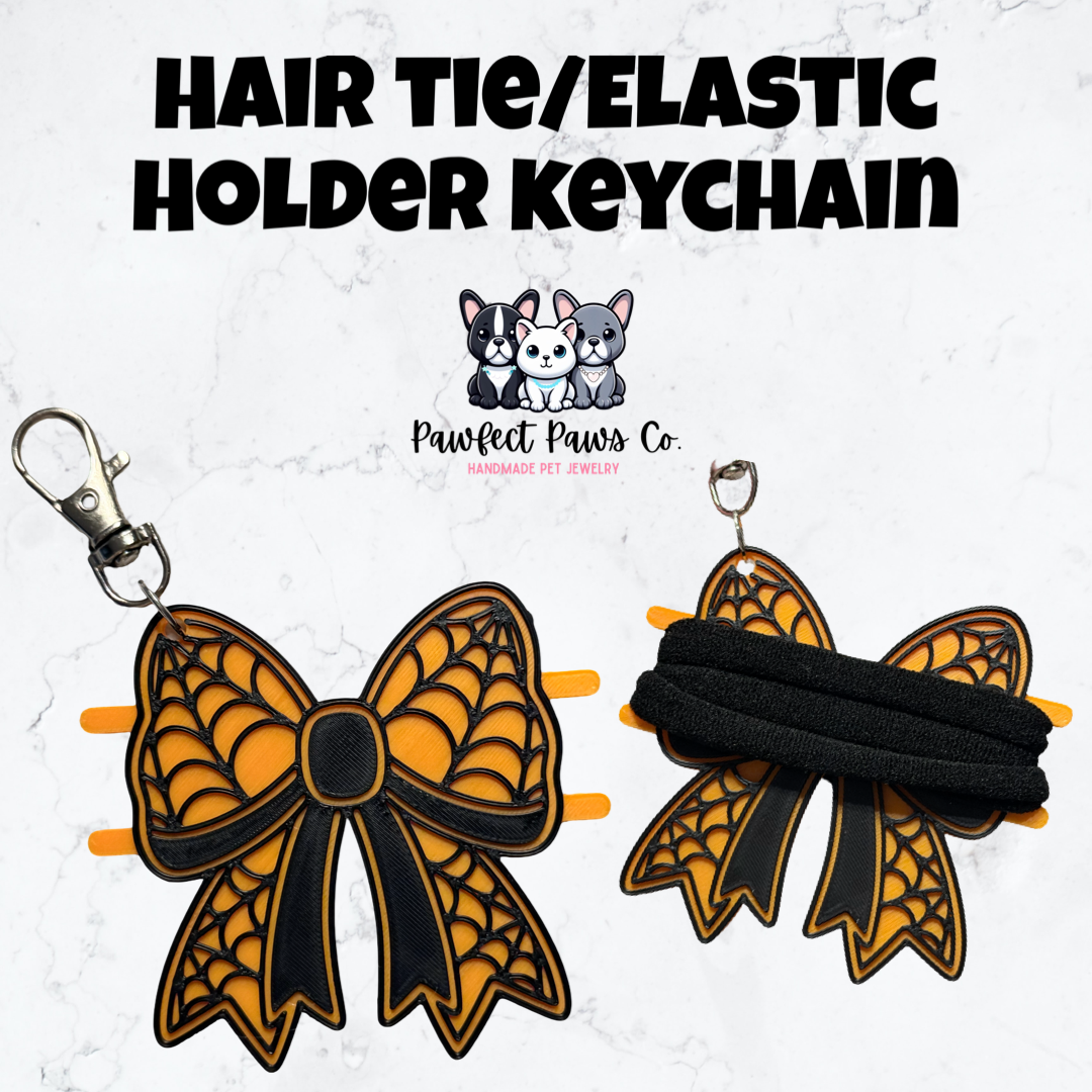 Hair Tie/Elastic Holder Keychain!