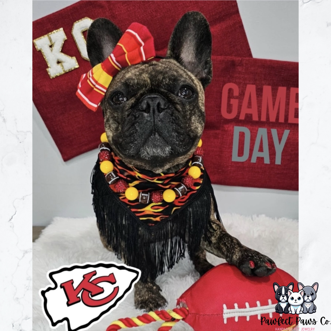 Touchdown* Choose Your Football Team - Custom Beaded Dog/Cat Collar Necklace!