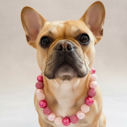 Pink Pop* Pink Sparkle Custom Beaded Dog/Cat Necklace!