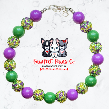 ¡Collar de cuentas personalizado para perro o gato de Mardi Paws*!