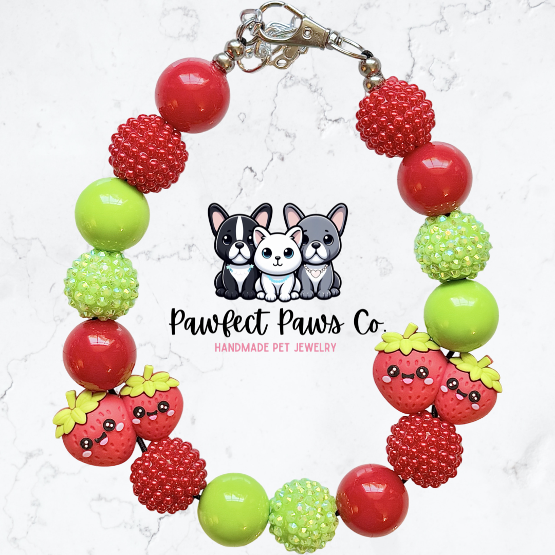 Two Sweet* Custom Sparkle Beaded Dog/Cat Collar Necklace!