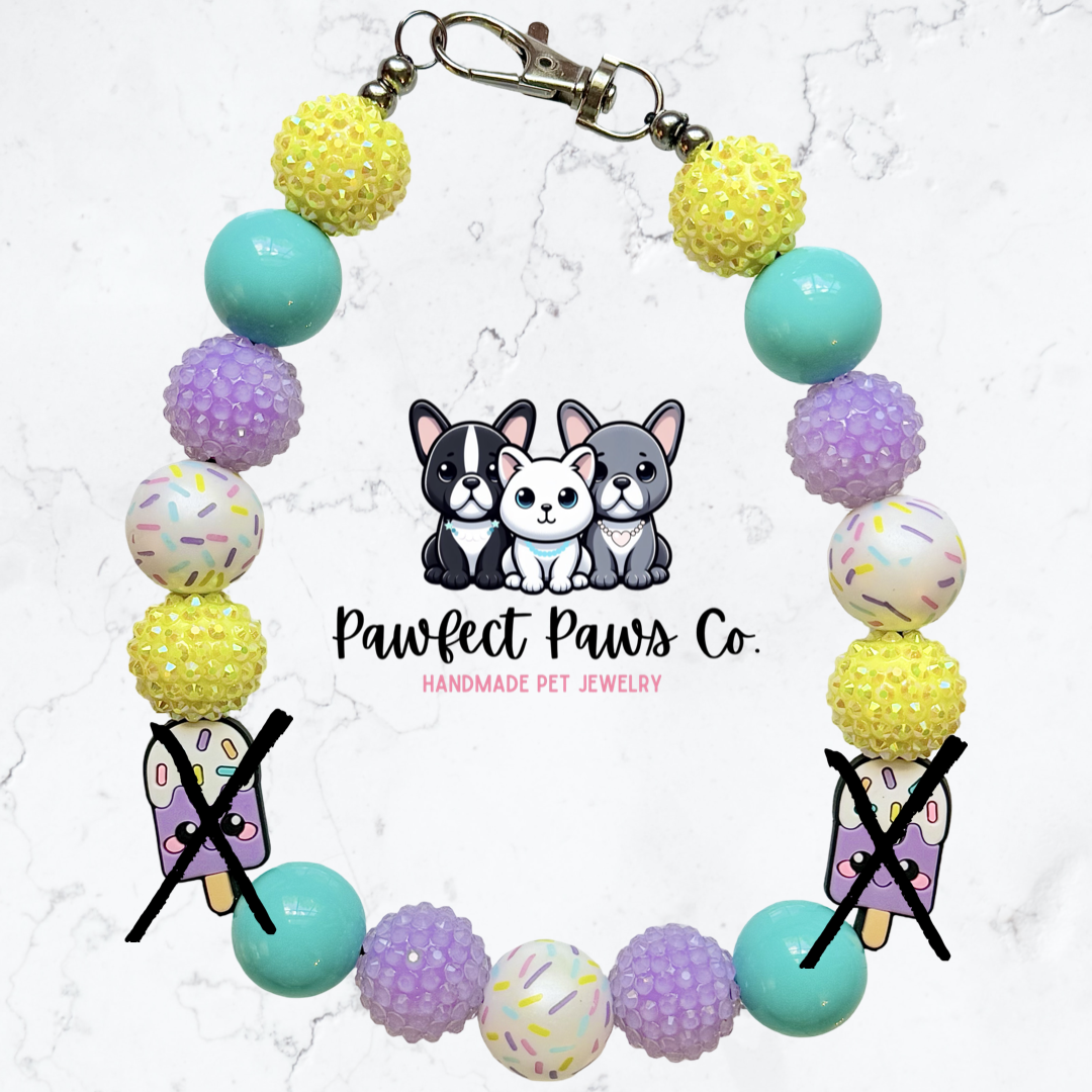 Sweet Summer* Custom Sparkle Beaded Dog/Cat Collar Necklace!