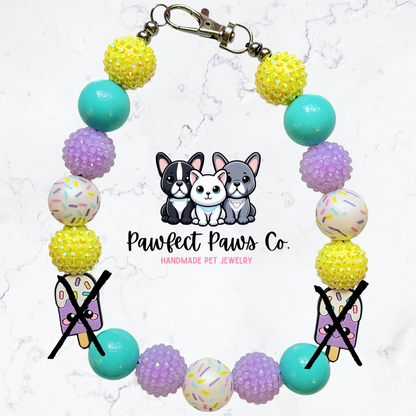 Sweet Summer* Custom Sparkle Beaded Dog/Cat Collar Necklace!