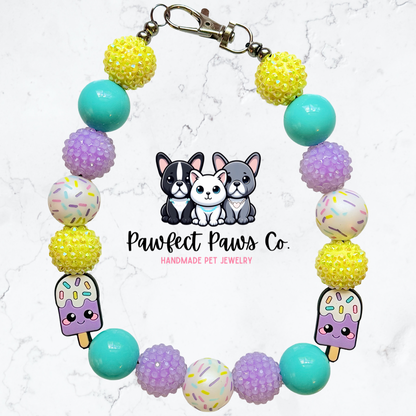 Sweet Summer* Custom Sparkle Beaded Dog/Cat Collar Necklace!