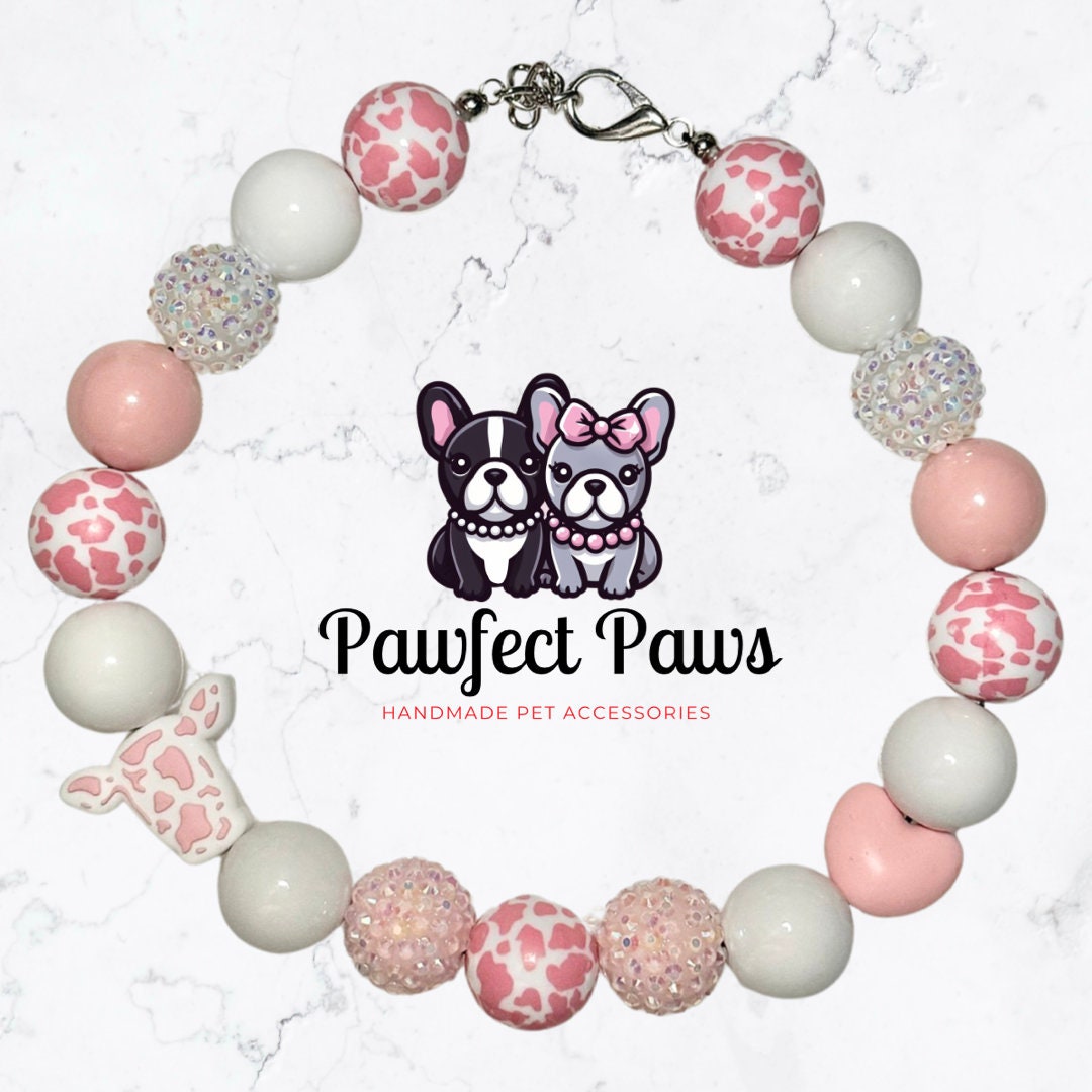 Moo-vie Star* Custom Beaded Dog/Cat Collar Necklace!